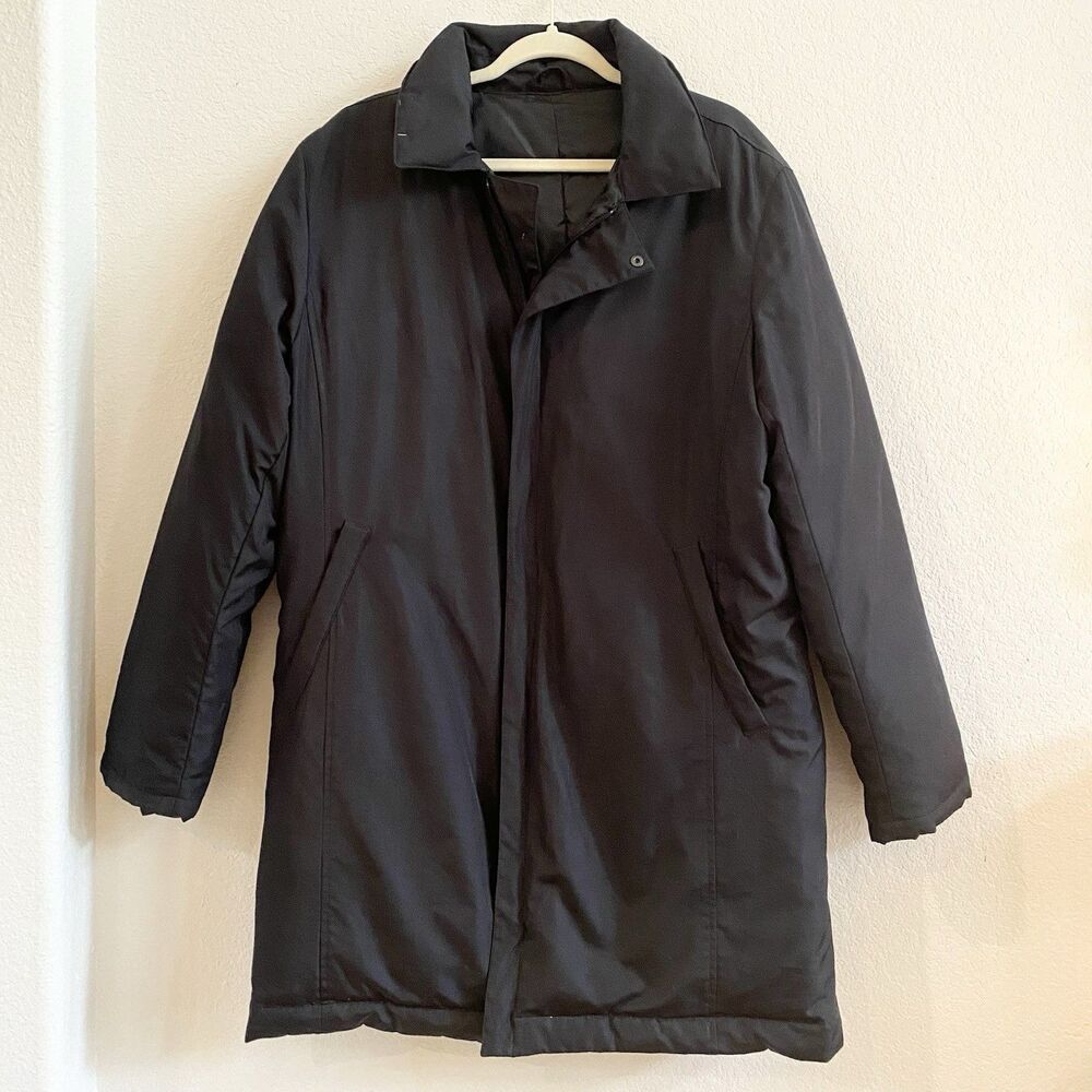 Cerruti 1881 Vintage Men's Jacket Full Zip Insulated Collared Coat Black Size 50